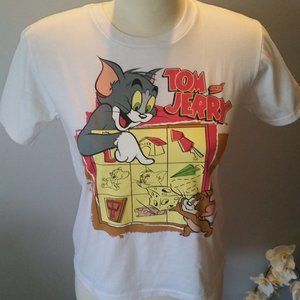 Tom and Jerry white t-shirt